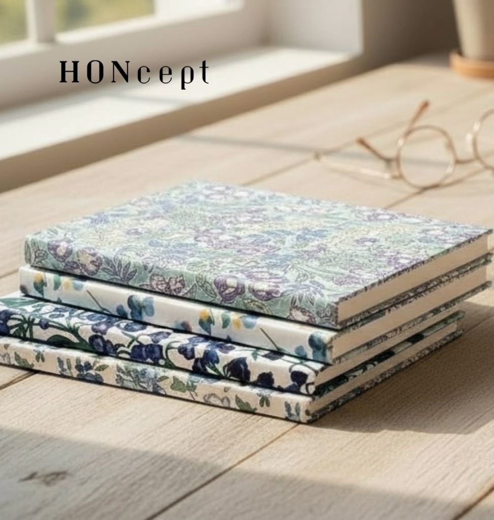 テキスタイルノートに新作、リバティプリント・ブルー花柄ノート|4種の柄でデビュー